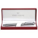 Parure de Stylos Plume & Bille Enzo Varini® "Castello" Chromé
