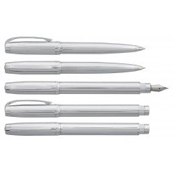 Parure de Stylos Plume & Bille Enzo Varini® "Castello" Chromé
