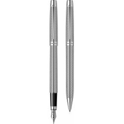 Parure Stylos Plume & Bille Scrikss® Vénus Chrome Pointe Diamant