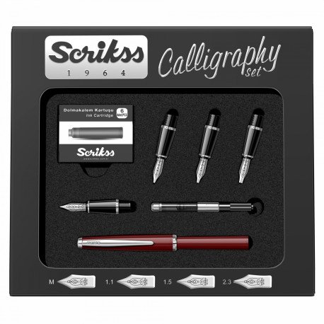 Set de Calligraphie Scrikss® Vintage Rouge
