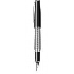 Stylo Plume Moyenne Scrikss® Pera Chrome & Noir