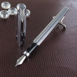 Parure Stylos Plume & Bille Scrikss® Vénus Chrome Pointe Diamant