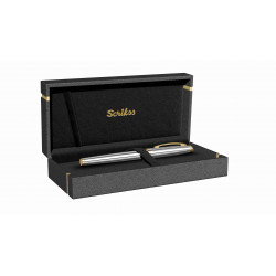 Stylo Roller Scrikss® Oscar Chromé Or 23 cts