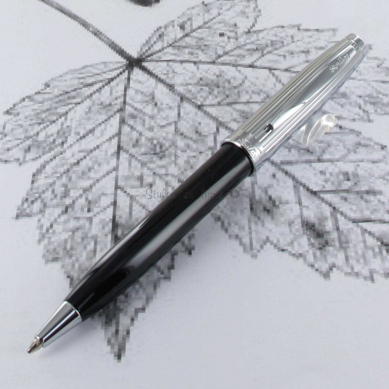 Stylo Bille Scrikss® Oscar Noir Chrome Stylo Bille Scrikss® Oscar Noir Chrome