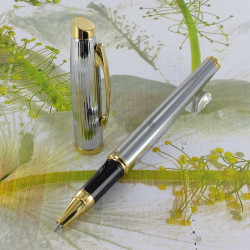 Stylo Roller Scrikss® Oscar Chromé Or 23 cts