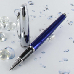 Stylo Roller Scrikss® Bleu Chrome