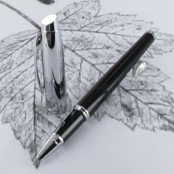 Stylo Roller Scrikss® Noir Chrome