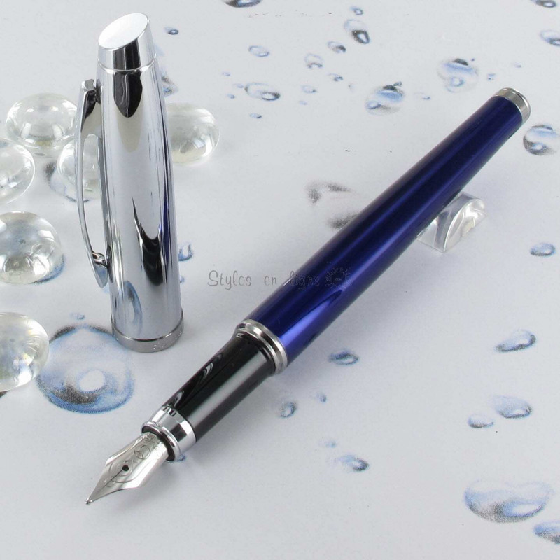 Stylo Plume Moyenne Scrikss® Bleu Chrome Stylo Plume Moyenne Scrikss® Bleu Chrome