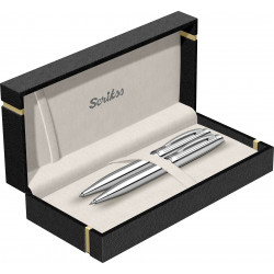 Parure Stylos Bille & Portemine 0,7mm Scrikss® Oscar Chrome