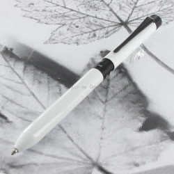 Stylo Multifonctions Scrikss® Trio Blanc Métalisé 3 fonctions