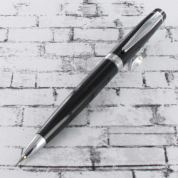 Stylo Portemine 0,7 mm Scrikss® Honour Chromé Noir Brillant