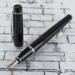 Stylo Plume Moyenne Scrikss® Honour Noir Brillant