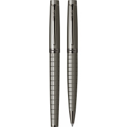 Parure Stylos Plume & Bille Scrikss® Honour Gris Carbone