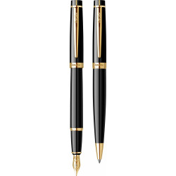 Parure Stylos Plume & Bille Scrikss® Honour Noir et Or