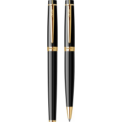 Parure Stylos Plume & Bille Scrikss® Honour Noir et Or