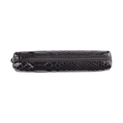 Trousse Slim en Cuir à Stylos Clairefontaine® Noire Python