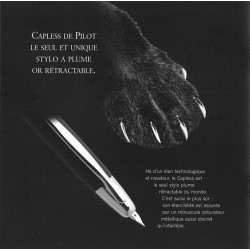 Stylo Plume Pilot® Capless DECIMO Noir Rhodié, plume moyenne
