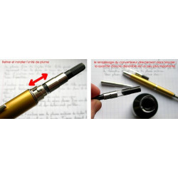 Stylo Plume Pilot® Capless DECIMO Noir Rhodié, plume moyenne