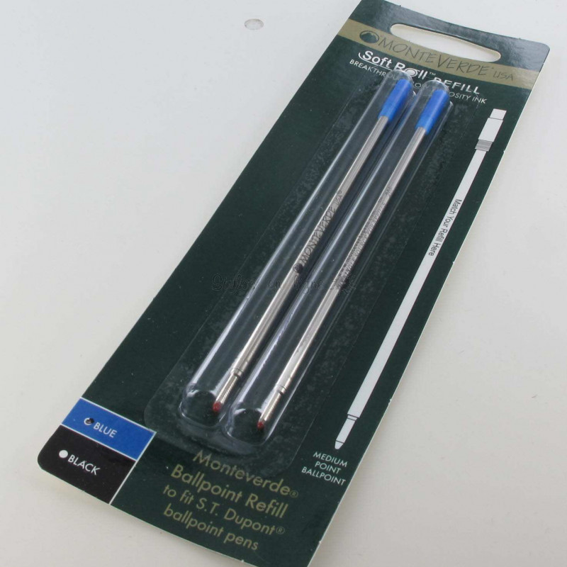 Recharge Bille à vis Monteverde® pour stylo ST Dupont® Bleue Moyenne Recharge Bille à vis Monteverde® pour stylo ST Dupont® Bleue Moyenne