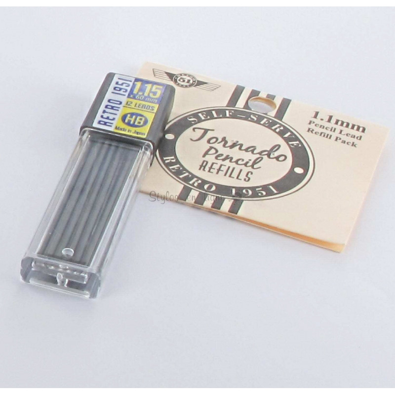 Étui 12 mines HB diamètre 1.15 mm Rétro51® Étui 12 mines HB diamètre 1.15 mm Rétro51®