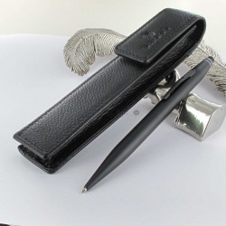 Coffret Stylo Bille et Stylet Cross® "Tech2" Noir + Etui Cuir Noir