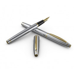 Stylo Plume Scrikss® Noble Chrome et Or