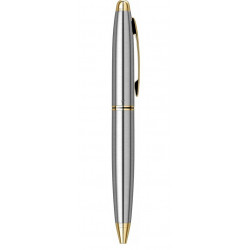 Stylo Bille Scrikss® Knight Acier Mat et Plaqué Or
