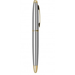 Stylo Roller Scrikss® Knight Acier Mat et Plaqué Or