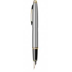 Stylo Plume Scrikss® Knight Acier Mat et Plaqué Or