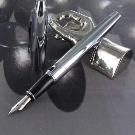 Stylo Plume Scrikss® Noble Chromé Brillant