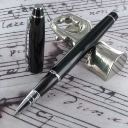 Stylo Roller Scrikss® Noble Noir Brillant