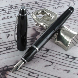 Stylo Plume Scrikss® Noble Noir Brillant