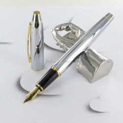 Stylo Plume Scrikss® Noble Chrome et Or
