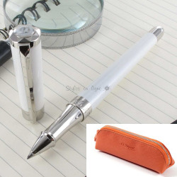 Stylo Roller ST Dupont® Liberté Laque Blanche Nacrée + TROUSSE OFFERTE