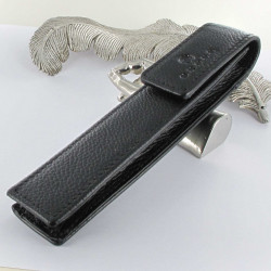 Coffret Stylo Bille et Stylet Cross® "Tech2" Bleu + Etui Cuir Noir