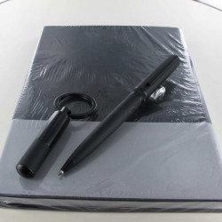 Coffret Stylo Bille Hugo Boss® Gear + Carnet A5 Hugo Boss® + Porte Clés Hugo Boss