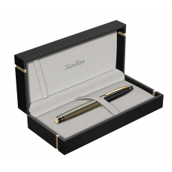 Stylo Plume Moyenne Scrikss® Noble Noir Laqué et Or