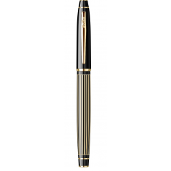 Stylo Plume Moyenne Scrikss® Noble Noir Laqué et Or