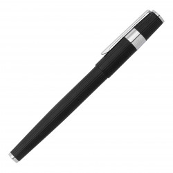 Stylo Roller Hugo Boss® Gear® Pinstripe Noir Chrome