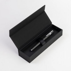 Stylo Roller Hugo Boss® Gear® Pinstripe Noir Chrome
