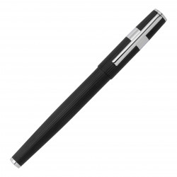 Stylo Roller Hugo Boss® Gear® Pinstripe Noir Chrome