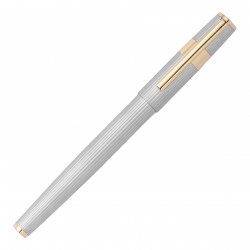 Stylo Roller Hugo Boss® Gear® Pinstripe Chromé Doré