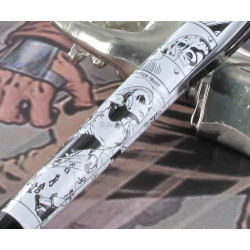 Stylo Roller Retro51® Rocketeer Bande dessinée noir et blanc
