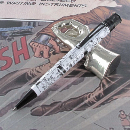 Stylo Roller Retro51® Rocketeer Bande dessinée noir et blanc
