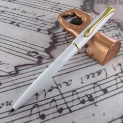 Stylo Portemine 0,5 mm  Diplomat® Traveller Snow White Doré