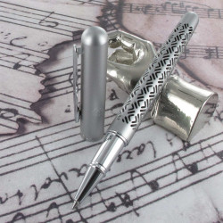 Stylo Roller Oberthur® "Jaïpur" Argent + Etui