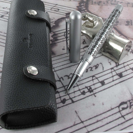 Stylo Roller Oberthur® "Jaïpur" Argent + Etui
