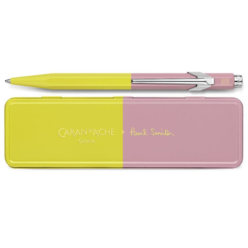 Stylo Bille Caran d'Ache® 849 "PAUL SMITH" Chartreuse Yellow & Rose Pink - Edition limitée Stylo Bille Caran d'Ache® 849 "PAUL SMITH" Chartreuse Yellow & Rose Pink - Edition limitée