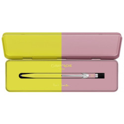 Stylo Bille Caran d'Ache® 849 "PAUL SMITH" Chartreuse Yellow & Rose Pink - Edition limitée