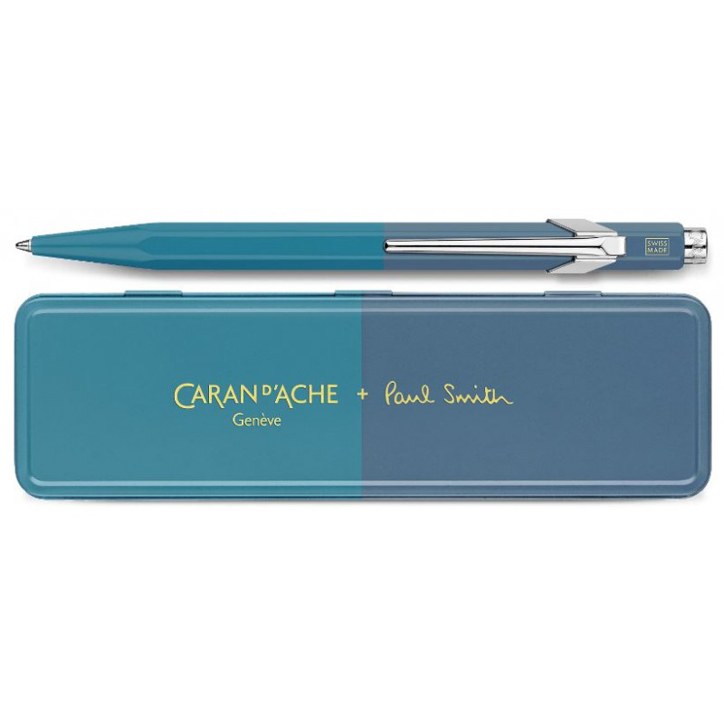 Stylo Bille Caran d'Ache® 849 "PAUL SMITH" Cyan Blue & Steel Blue - Édition Limitée Stylo Bille Caran d'Ache® 849 "PAUL SMITH" Cyan Blue & Steel Blue - Édition Limitée
